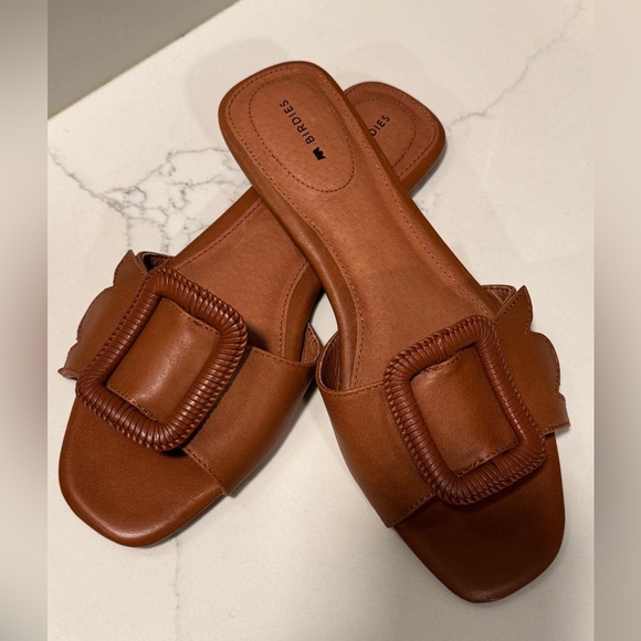 Birdies Putyin Women's Cognac Slide Sandals - Picture 6 of 9